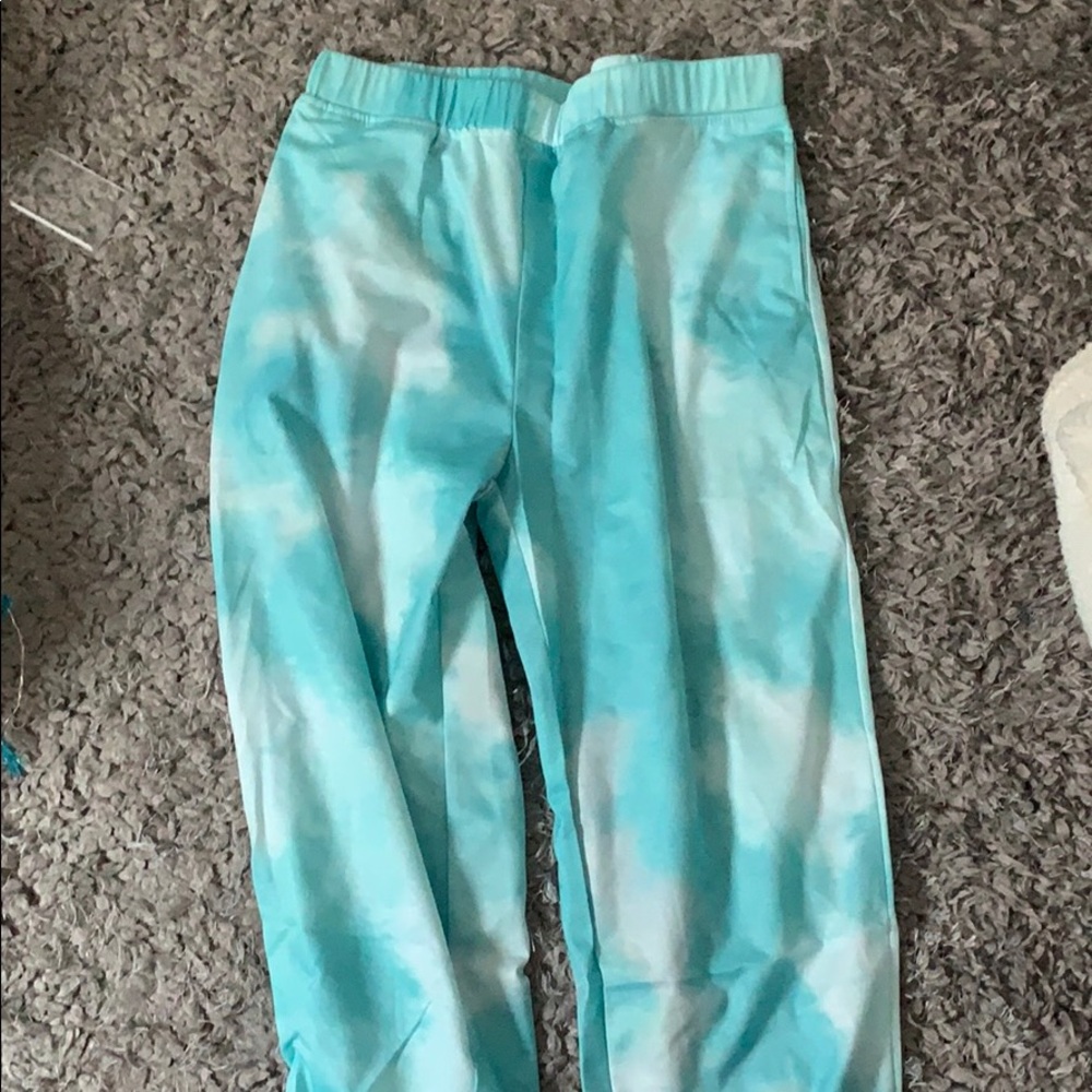 turquoise tie dye sweats